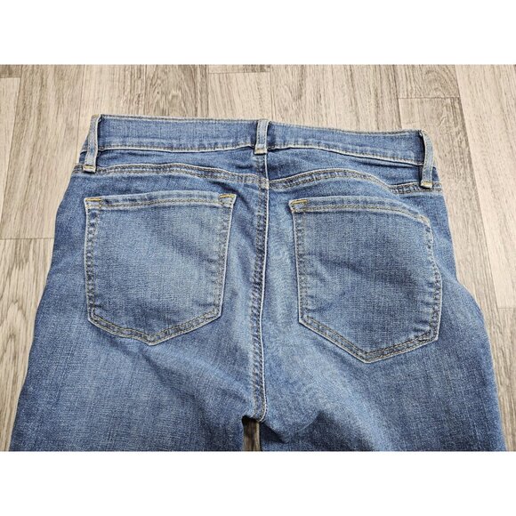 (3/$35) Ann Taylor LOFT Jeans Women 0 / 25 Blue Modern Skinny Distressed Raw Hem - Picture 3 of 14